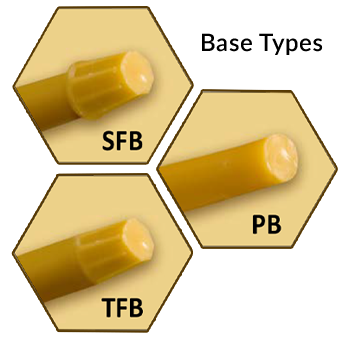 beeswax candles large diameter pure beeswax ultraline candles from tkc candle base types sfb pb tfb