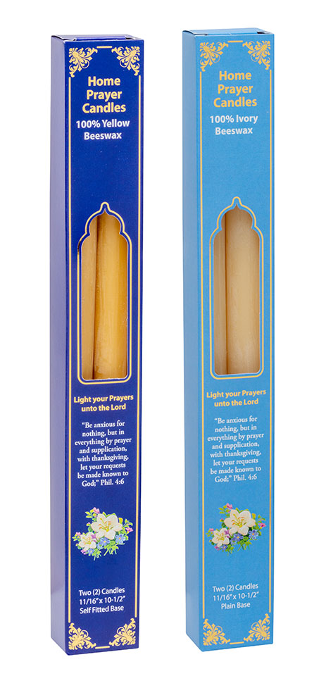 specialty home prayer candles 100% yellow beeswax 100% ivory beeswax tkc candle