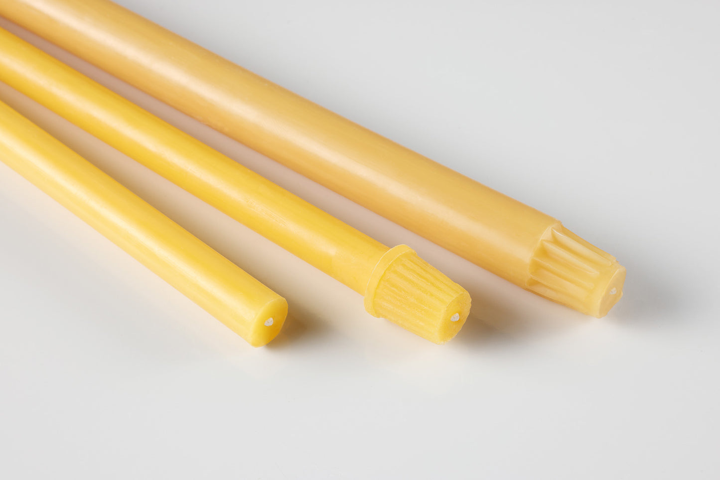 beeswax candles large diameter pure beeswax ultraline candles from tkc candle closeup