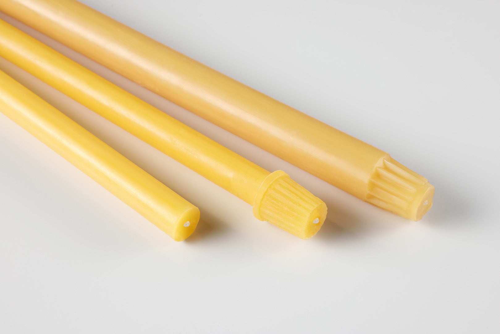 beeswax candles large diameter pure beeswax ultraline candles from tkc candle closeup