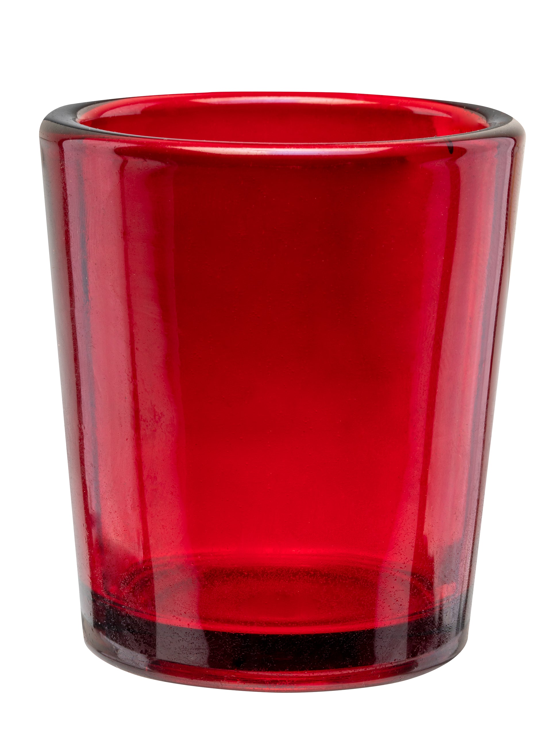 votive glass holder red from tkc candle