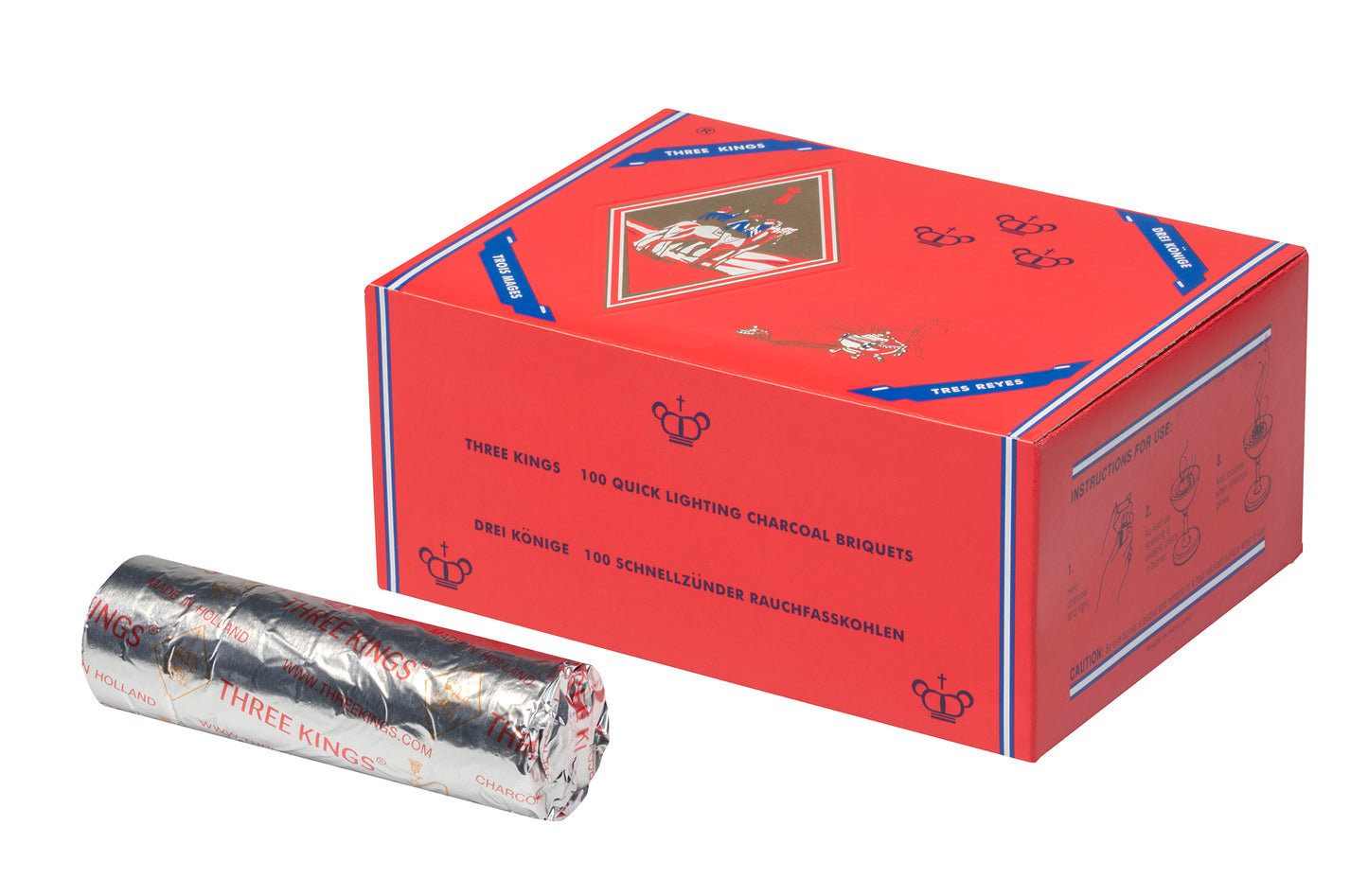 three kings 100 quick lighting charcoal briquets tkc candle